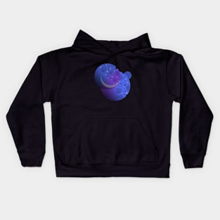 circle blue purple planet Kids Hoodie